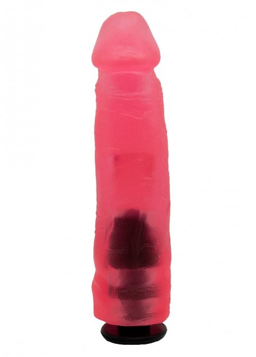 Розовая гелевая насадка для страпона - 16,5 см. - LOVETOY (А-Полимер) - купить с доставкой в Москве