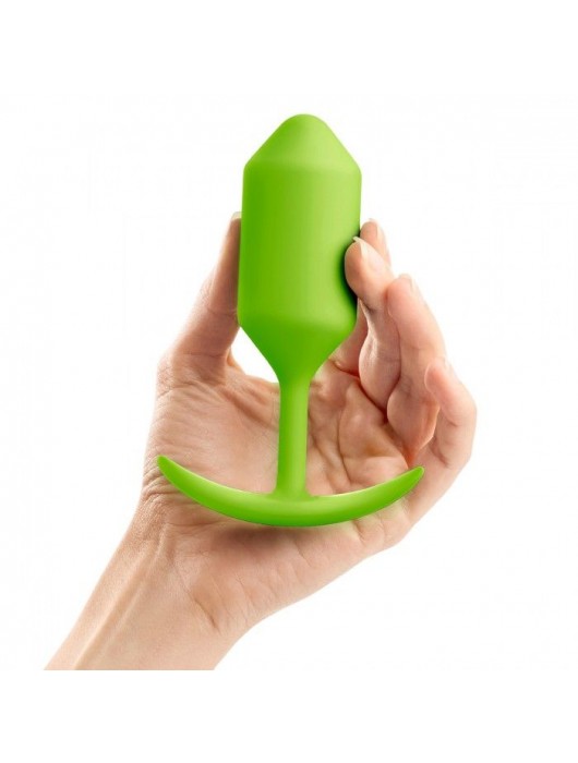 Лаймовая пробка для ношения B-vibe Snug Plug 3 - 12,7 см. - b-Vibe