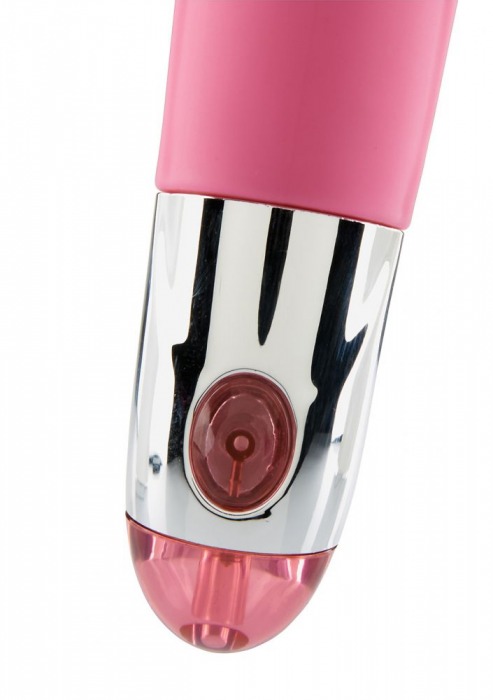 розовый вибратор со стимуляцией клитора Lovely Vibes G-spot Twin - 20 см. - Mae B