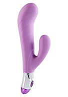 Фиолетовый вибратор Lovely Vibes G-spot Twin - 20 см. - Mae B