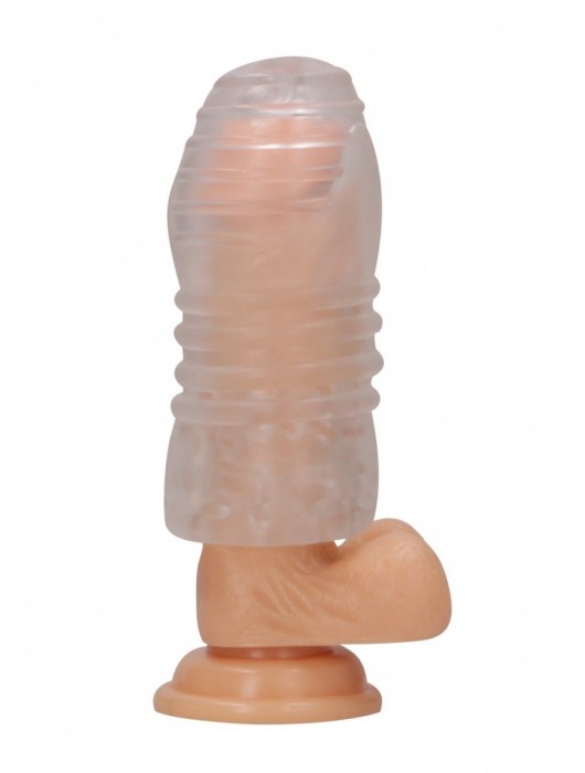 Прозрачный рельефный мастурбатор No.68 Stroker - Shots Media BV - в Москве купить с доставкой