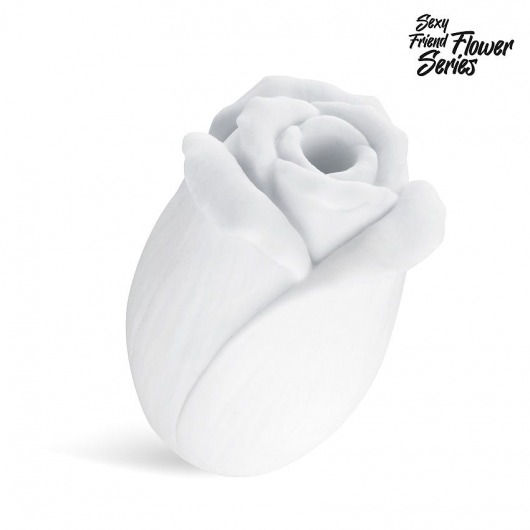 Белый нереалистичный мастурбатор в форме бутона цветка White Rose - 1137 - в Москве купить с доставкой