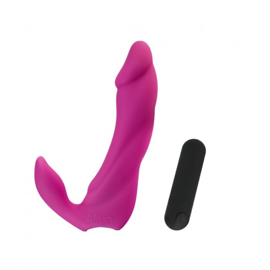 Ярко-розовый вибростимулятор Bifun Pro для точки G - 14,9 см. - Adrien Lastic