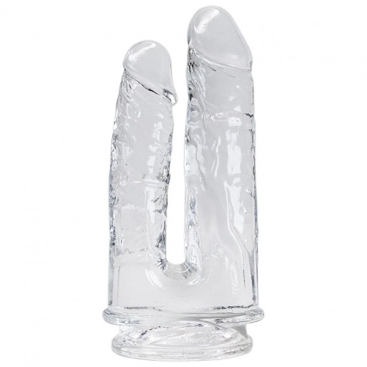 Прозрачный анально-вагинальный фаллоимитатор на присоске Imperium Jelly Dildo - 18 см. - Adrien Lastic