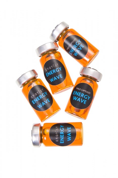 Капсулы для мужчин в среде-активаторе Erotist ENERGY WAVE для усиления эрекции - 5 капсул (500 мг.) - Erotist Libido Booster - купить с доставкой в Москве