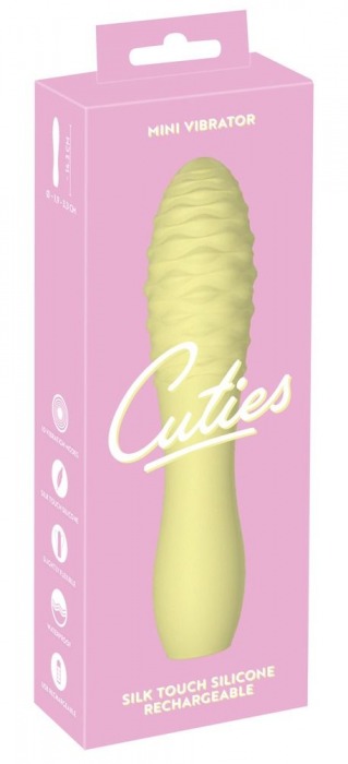 Желтый мини-вибратор Cuties - 14,2 см. - Orion