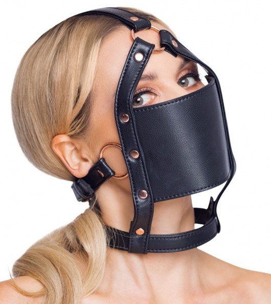 Черный намордник с кляпом-шаром Head Harness With A Gag - Orion - купить с доставкой в Москве