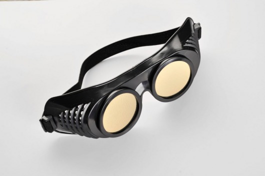 Чёрная латексная маска  Крюгер  с золотистыми окошками - Sitabella - купить с доставкой в Москве