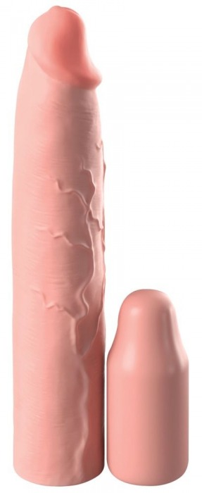 Телесная насадка-удлинитель 3 Inch Silicone Mega X-tension - 22,9 см. - Pipedream - в Москве купить с доставкой