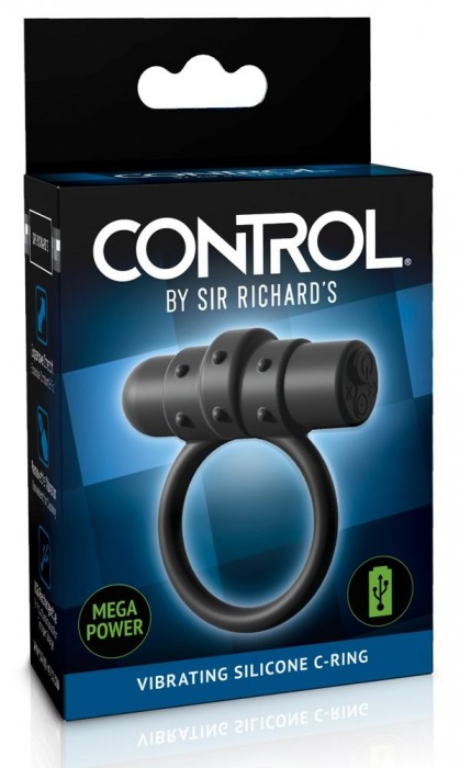 Черное перезаряжаемое эрекционное кольцо Vibrating Silicone C-Ring - Pipedream - в Москве купить с доставкой