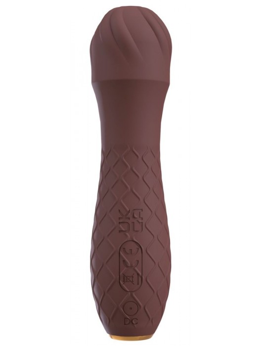 Коричневый вибратор-жезл Hazel 01 - 14 см. - Orion