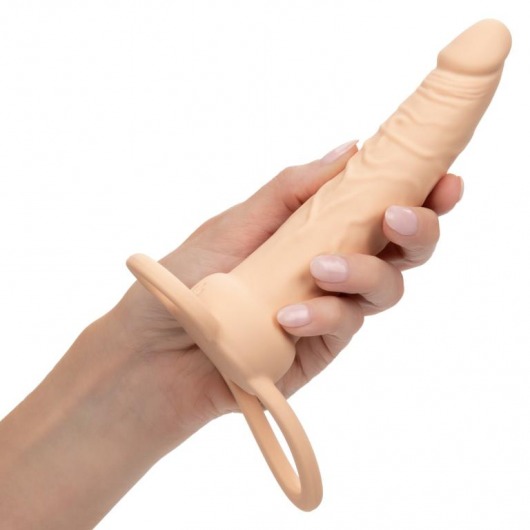 Телесная перезаряжаемая вибронасадка для двойного проникновения Rechargeable Dual Penetrator - California Exotic Novelties - купить с доставкой в Москве