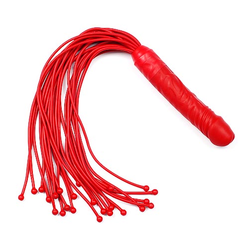 Красная плеть с ручкой-фаллосом - 55 см. - Sitabella - купить с доставкой в Москве