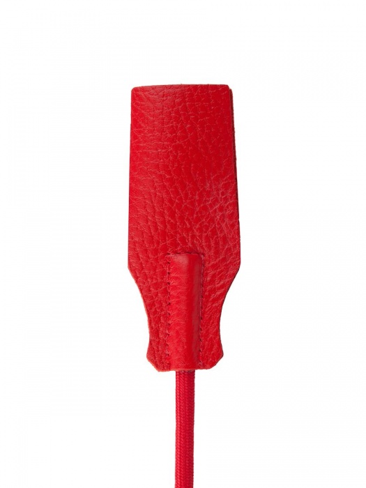 Красный стек с кожаной ручкой - 70 см. - Sitabella - купить с доставкой в Москве