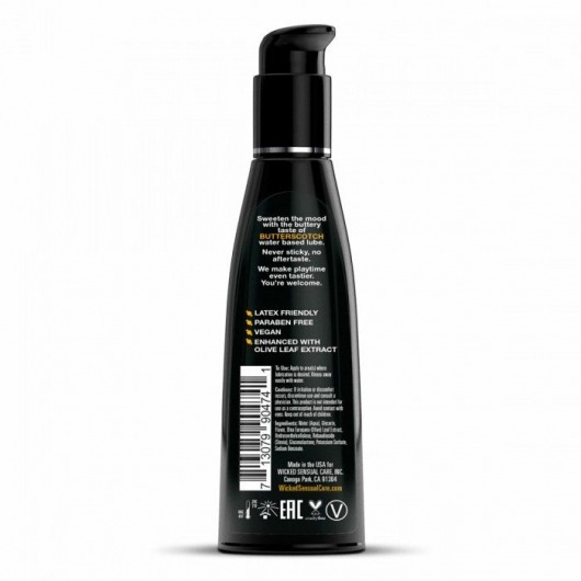 Лубрикант на водной основе с ароматом ирисок WICKED AQUA Butterscotch - 120 мл. - Wicked - купить с доставкой в Москве