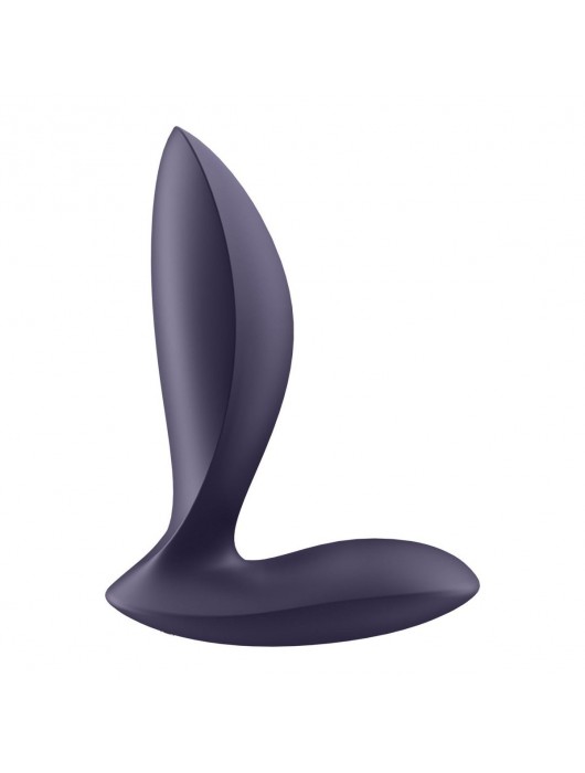 Фиолетовый анальный вибростимулятор Power Plug - Satisfyer - в Москве купить с доставкой