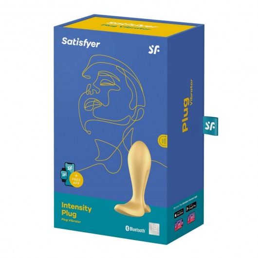 Золотистый анальный вибростимулятор Intensity Plug - Satisfyer - в Москве купить с доставкой