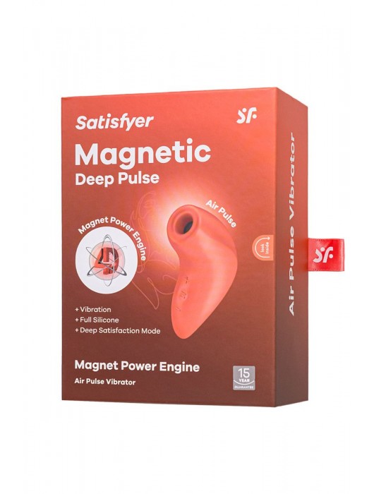 Оранжевый вакуумный стимулятор Magnetic Deep Pulse - Satisfyer