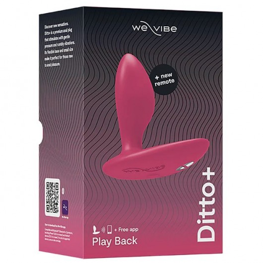 Розовая анальная вибровтулка We-Vibe Ditto+ - We-vibe