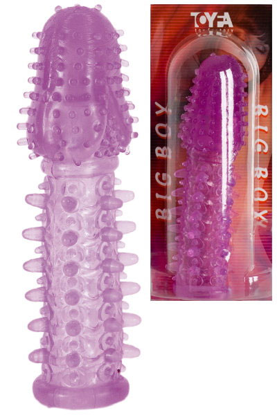 Фиолетовая насадка, удлиняющая половой член - 13,5 см. - Toyfa Basic - в Москве купить с доставкой