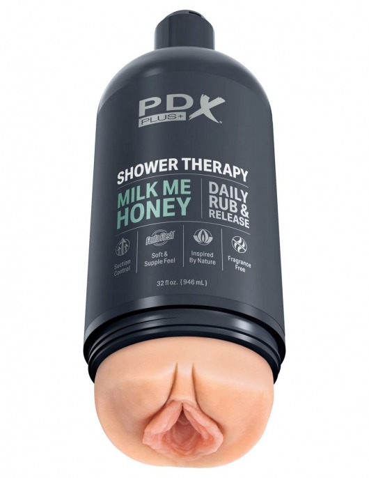 Телесный мастурбатор-вагина Shower Therapy Milk Me Honey - Pipedream - в Москве купить с доставкой