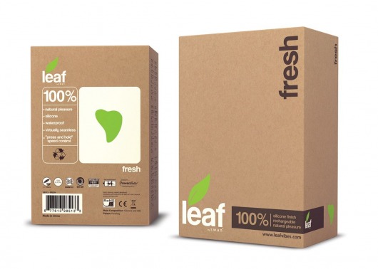 Зеленый перезаряжаемый вибромассажер Fresh by Leaf - BMS Factory