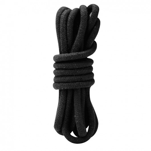 Черная хлопковая веревка для связывания - 3 м. - Lux Fetish - купить с доставкой в Москве