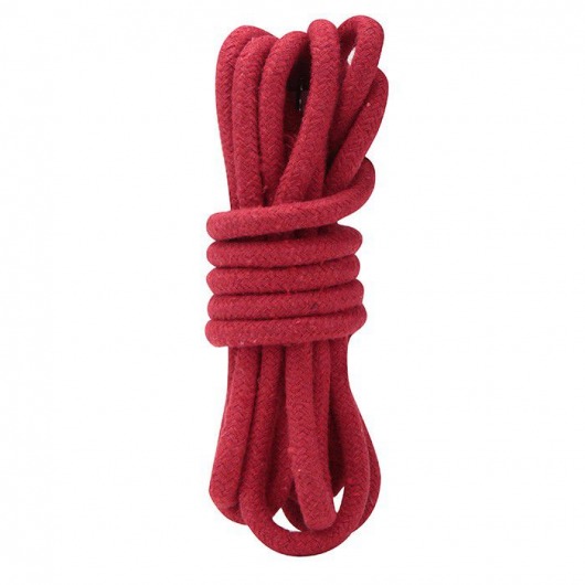 Красная хлопковая веревка для связывания - 3 м. - Lux Fetish - купить с доставкой в Москве