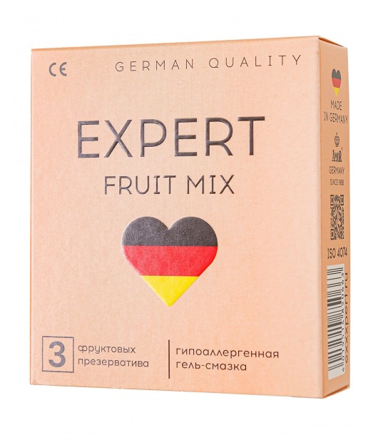 Ароматизированные презервативы EXPERT Fruit Mix - 3 шт. - Expert - купить с доставкой в Москве