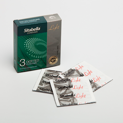 Презервативы Sitabella Light с точками - 3 шт. - Sitabella - купить с доставкой в Москве