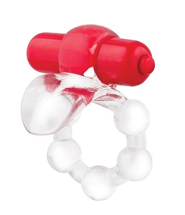 Виброкольцо с язычком и красным виброэлементом Overtime - Screaming O - в Москве купить с доставкой