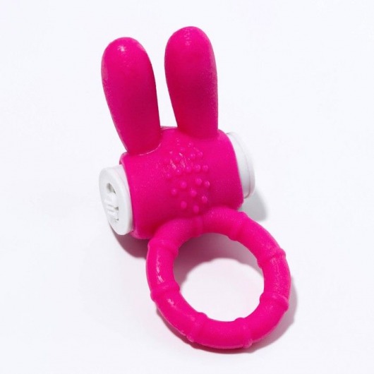 Розовое эрекционное кольцо  Зайчик  с вибрацией - Сима-Ленд - в Москве купить с доставкой