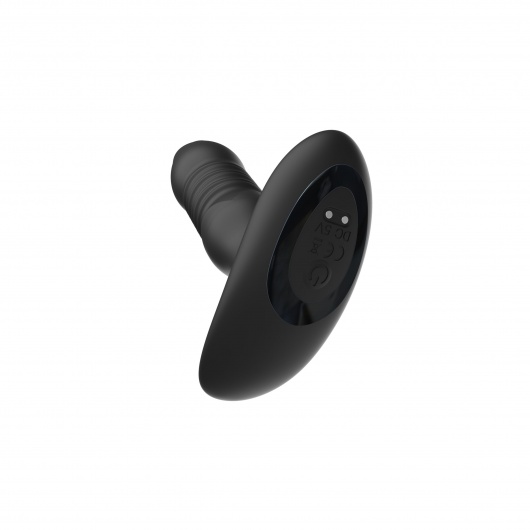 Черный анальный вибромассажёр с 10 режимами возвратно-поступательных движений - 14,5 см. - I-MOON