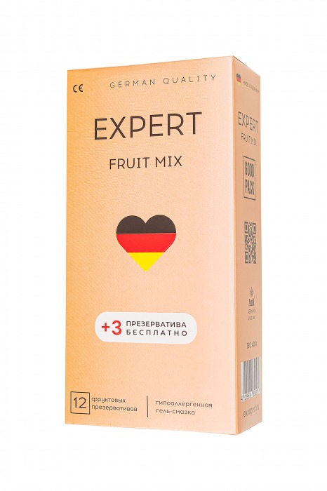 Ароматизированные презервативы EXPERT Fruit Mix - 12 шт.(+3 в подарок) - Expert - купить с доставкой в Москве