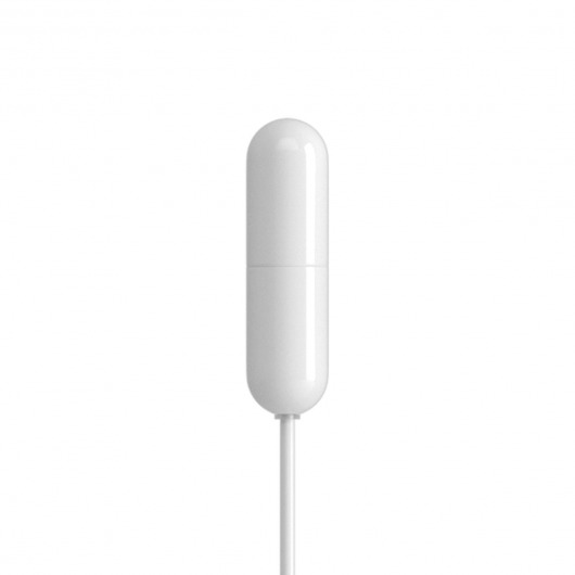 Белая вибропуля с шнуром питания USB - Pipedream