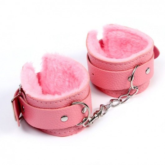 Стильные розовые наручники с мягкой подкладкой - Сима-Ленд - купить с доставкой в Москве