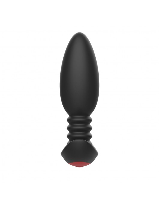 Черная анальная вибропробка Anal Vibrator с пультом ДУ - 13,5 см. - I-MOON