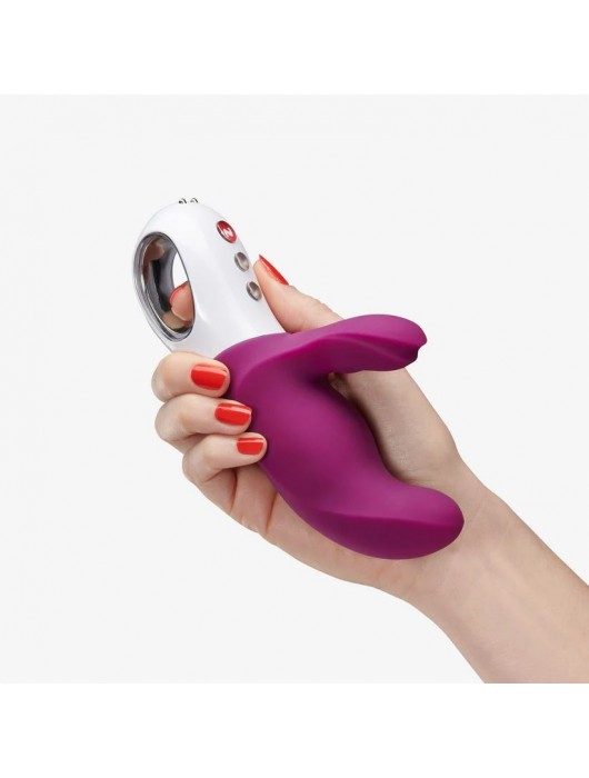 Фиолетовый вибратор с двумя моторами MiSS Bi - 17 см. - Fun Factory