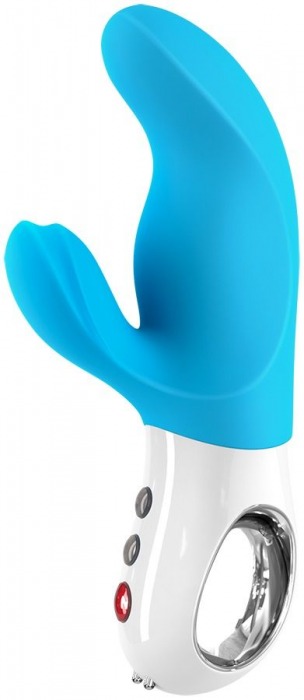 Голубой вибратор с двумя моторами MiSS Bi - 17 см. - Fun Factory