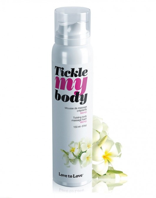 Массажная хрустящая пенка Tickle My Body Monoi с ароматом моной - 150 мл. - Love to Love - купить с доставкой в Москве