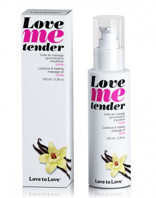 Съедобное согревающее массажное масло Love Me Tender Vanilla с ароматом ванили - 100 мл. - Love to Love - купить с доставкой в Москве