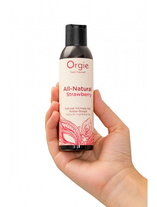 Интимный гель на водной основе All-Natural Strawberry с ароматом клубники - 150 мл. - ORGIE - купить с доставкой в Москве