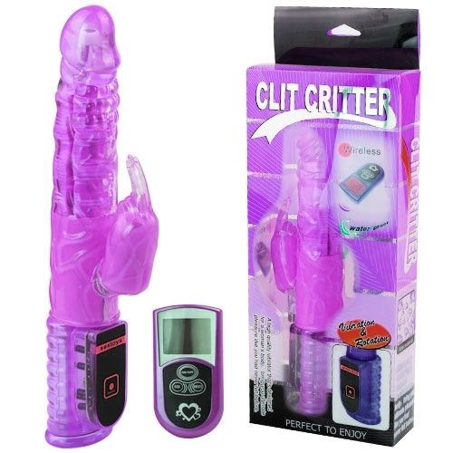 Хай-тек вибратор со стимуляцией клитора и дистанционным управлением Clit Criter - 26 см. - Baile