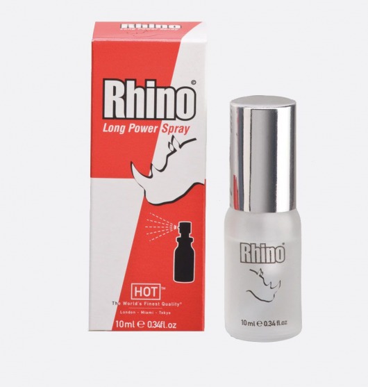Пролонгирующий спрей для мужчин Rhino - 10 мл. - HOT - купить с доставкой в Москве