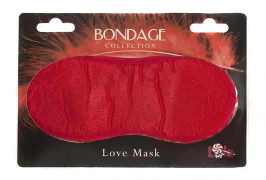 Красная маска на глаза BONDAGE - Lola Games - купить с доставкой в Москве