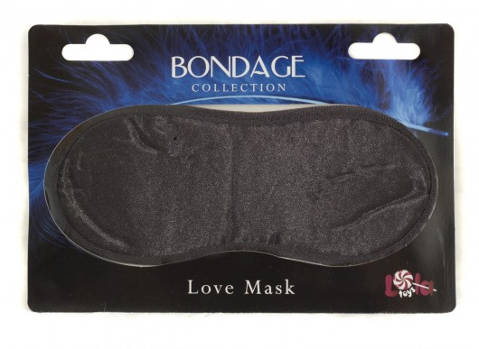 Чёрная маска на глаза BONDAGE - Lola Games - купить с доставкой в Москве