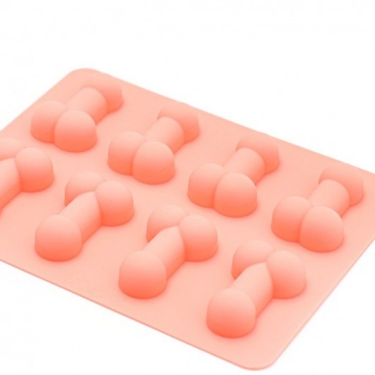 Розовая силиконовая форма с фаллосами - Сима-Ленд - купить с доставкой в Москве