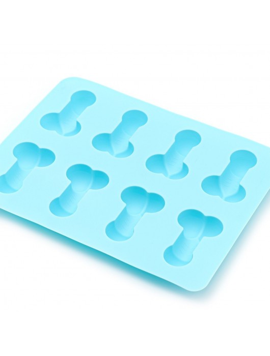 Голубая силиконовая форма с фаллосами - Сима-Ленд - купить с доставкой в Москве