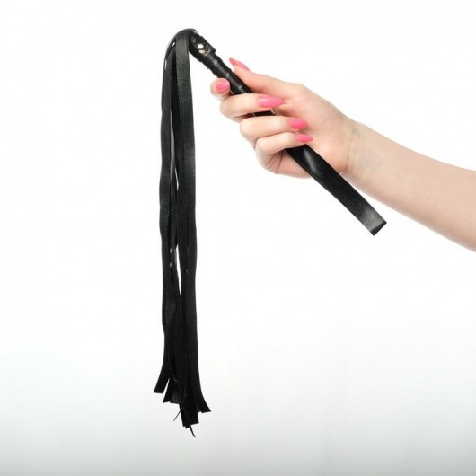 Черная плеть из эко-кожи с витой ручкой - 55 см. - Сима-Ленд - купить с доставкой в Москве