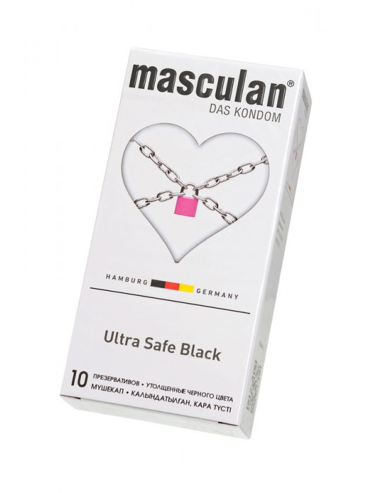 Ультрапрочные презервативы Masculan Ultra Safe Black - 10 шт. - Masculan - купить с доставкой в Москве